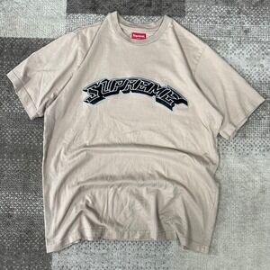 Supreme Applique Arc Short Sleeve T Shirt Beige Men's Size L